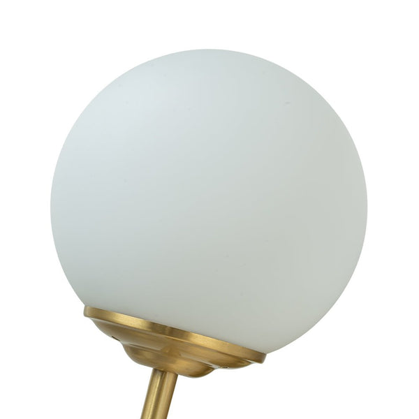 Chandelierias-Modern Minimalist 1-Light Milky Glass Globe Wall Light-Wall Light-Brass (Pre-order)-