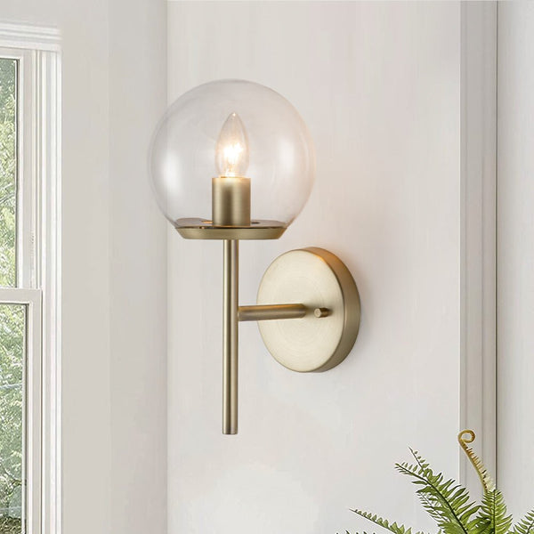 Chandelierias-Modern Minimalist 1-Light Wall Sconce-Wall Light-Clear-