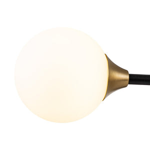 Chandelierias-Modern Minimalist 4-Light Opal Glass Linear Chandelier-Chandeliers-Brass-4 Bulbs