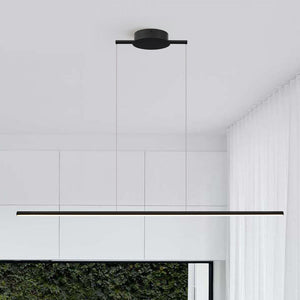 Chandelierias-Modern Minimalist Dimmable Linear LED Pendant--Black-