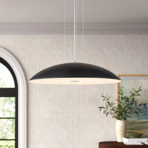 Chandelierias-Modern Minimalist Frisbee Dimmable LED Dome Pendant-Pendant-Black (Pre-order)-