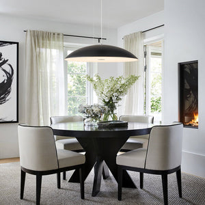 Chandelierias-Modern Minimalist Frisbee Dimmable LED Dome Pendant-Pendant-Black (Pre-order)-