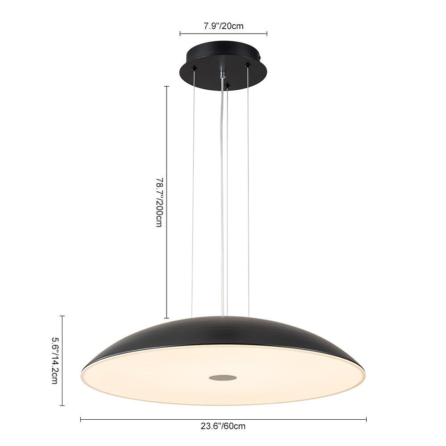 Chandelierias-Modern Minimalist Frisbee Dimmable LED Dome Pendant-Pendant-White (Pre-order)-