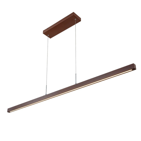 Chandelierias-Modern Minimalist Linear Kitchen Island LED Pendant-Pendant-Solid Walnut-