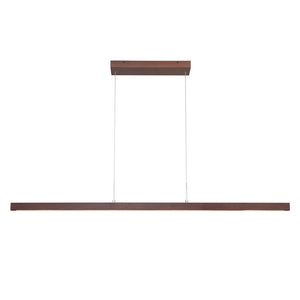 Chandelierias-Modern Minimalist Linear Kitchen Island LED Pendant-Pendant-Solid Walnut-