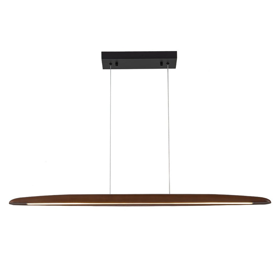 Chandelierias-Modern Minimalist Linear Walnut Wood Dimmable LED Pendant Light-Lighting Fixtures-Dark Walnut (Pre-order & Arrive in 3 Weeks)-
