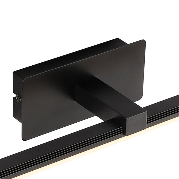 Chandelierias-Modern Minimalist Ribbed Linear LED Vanity Light-Wall Light-23.6 in-Black