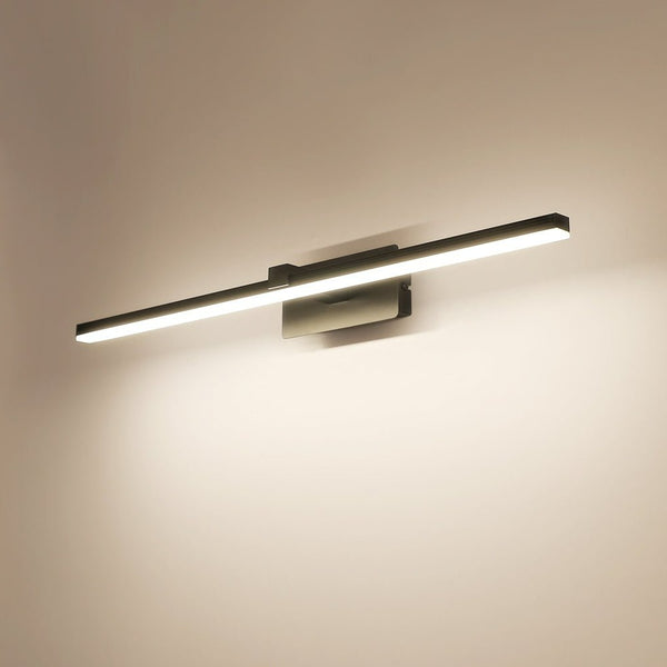 Chandelierias-Modern Minimalist Ribbed Linear LED Vanity Light-Wall Light-23.6 in-Black