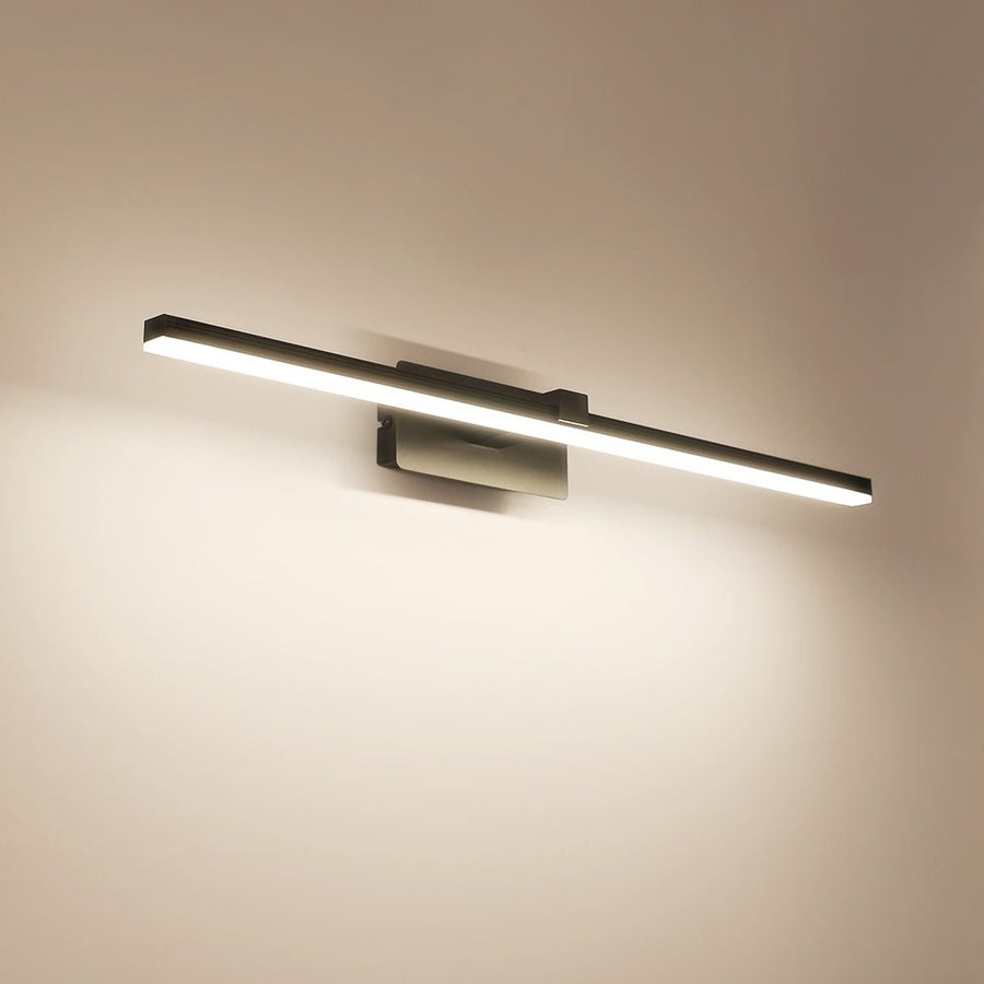 Chandelierias-Modern Minimalist Ribbed Linear LED Vanity Light-Wall Light-23.6 in-Black