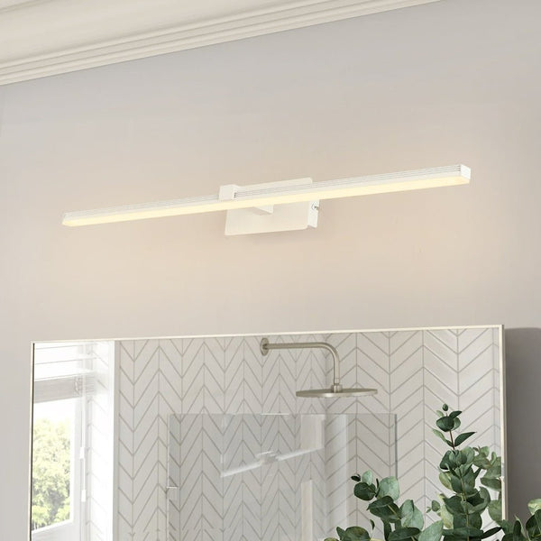 Chandelierias-Modern Minimalist Ribbed Linear LED Vanity Light-Wall Light-23.6 in-White