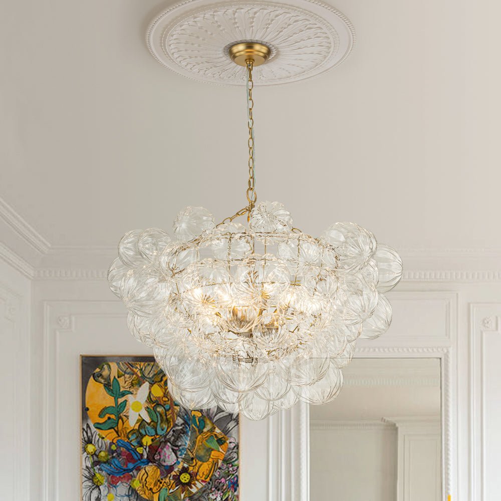 Illustration of Modern Textured Glass Chandeliers