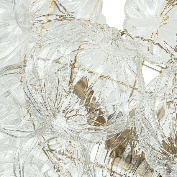 Chandelierias-Modern Petals Textured Glass Cluster Bubble Chandelier-Chandeliers-Brass-8 Bulbs (Pre-order & Arrive in 2 Weeks)