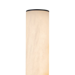 Chandelierias-Modern Rock Texture Linear Tube Dimmable LED Vanity Light-Wall Light-Black-