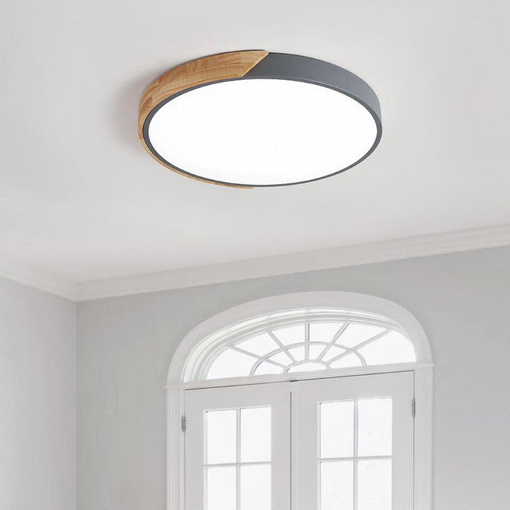 Chandelierias-Modern Round LED Flush Mount Ceiling Light-Flush Mount-Gray-Warm
