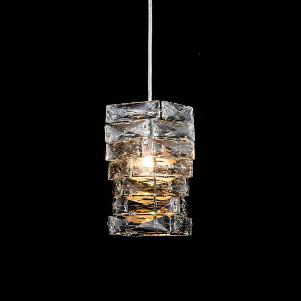 Chandelierias-Modern Single-Light Crystal Mini Hanging Pendant-Chandelier--