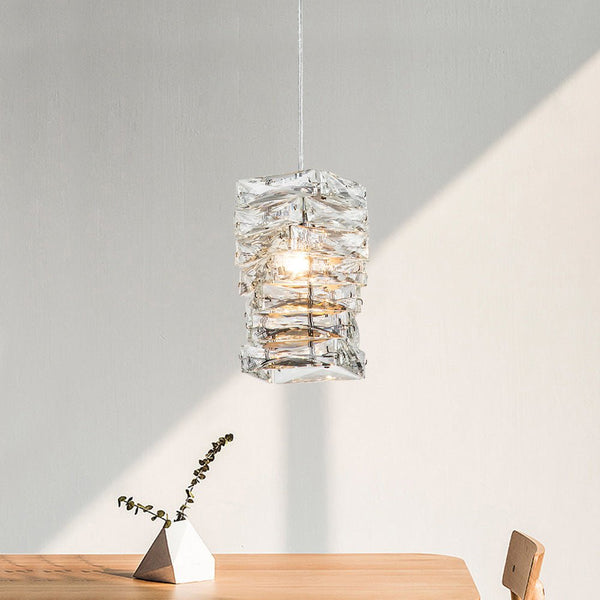 Chandelierias-Modern Single-Light Crystal Mini Hanging Pendant-Chandelier--