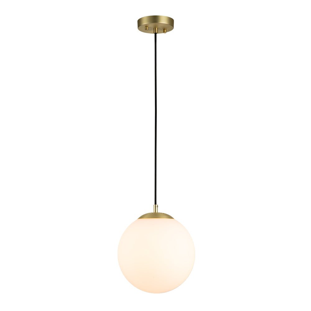 Modern Single Light Glass Globe Pendant | Chandelierias, Mid-century ...