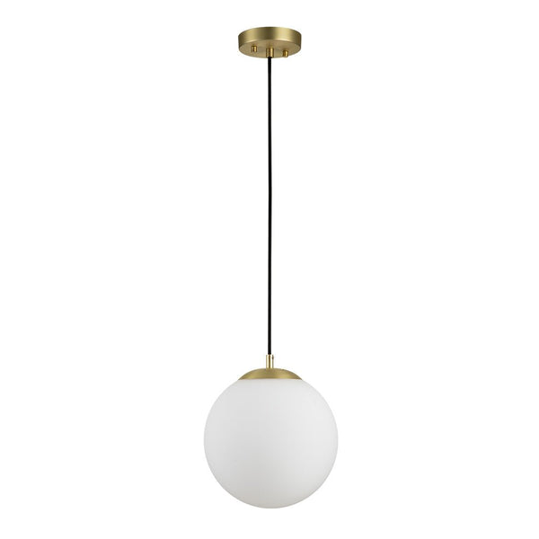 Chandelierias-Modern Single Light Glass Globe Pendant-Pendant-Opal-