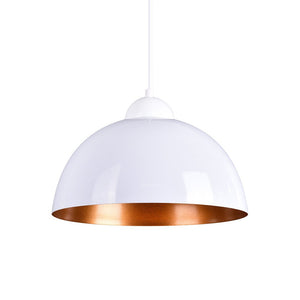 Chandelierias-Modern Single-Light Hanging Dome Pendant 2 Pieces-Pendant-Black 2 Pcs-