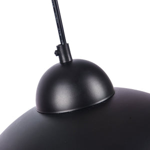 Chandelierias-Modern Single-Light Hanging Dome Pendant 2 Pieces-Pendant-Black 2 Pcs-