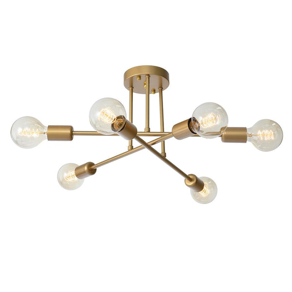 Chandelierias-Modern Sputnik Semi Flush Ceiling Light-Semi Flush--