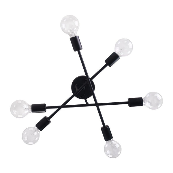 Chandelierias-Modern Sputnik Sphere Semi Flush Mount-Semi Flush-White-