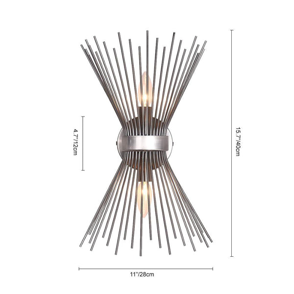 Chandelierias-Modern Sunburst 2-Light Wall Sconce-Wall Light--