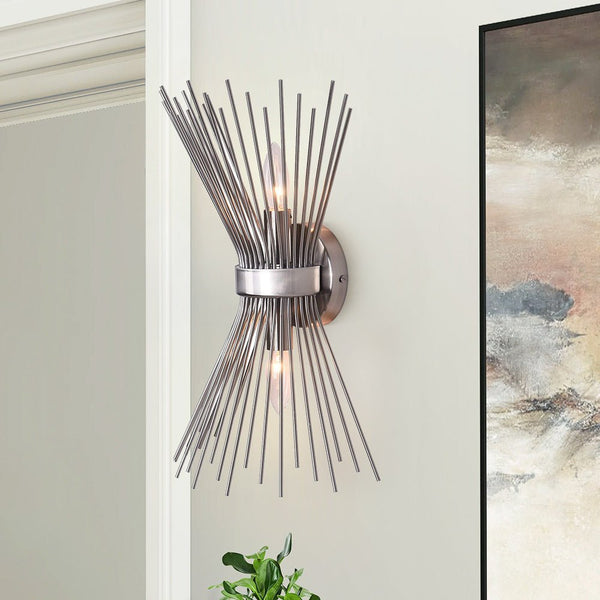 Chandelierias-Modern Sunburst 2-Light Wall Sconce-Wall Light--