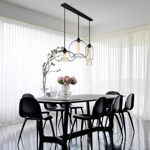 Chandelierias-Modern Three Lights Cluster Glass Pendant Lighting-Pendant--
