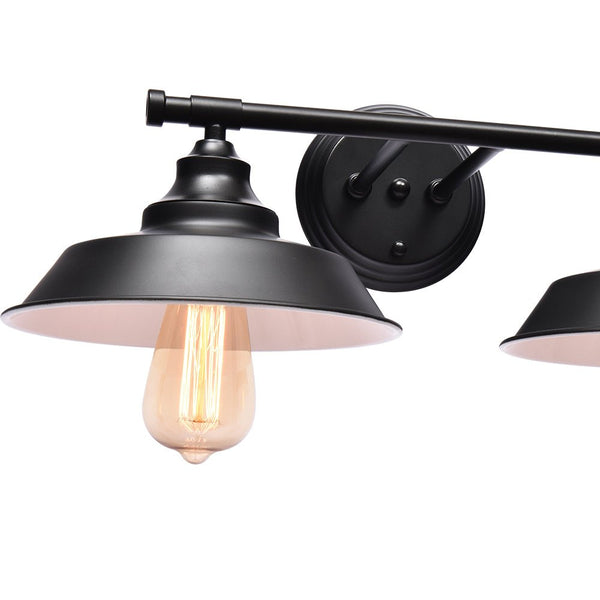 Chandelierias-Modern Transitional 2-Light Vanity Light-Chandeliers-Black-