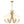 Chandelierias-Ruhlmann Style Brass 6-Light Cylinder Glass Chandelier-Chandeliers-Brass (Pre-order)-