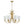 Chandelierias-Ruhlmann Style Brass 6-Light Cylinder Glass Chandelier-Chandeliers-Brass (Pre-order)-