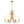 Chandelierias-Ruhlmann Style Brass 6-Light Cylinder Glass Chandelier-Chandeliers-Brass (Pre-order)-