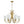 Chandelierias-Ruhlmann Style Brass 6-Light Cylinder Glass Chandelier-Chandeliers-Brass (Pre-order)-