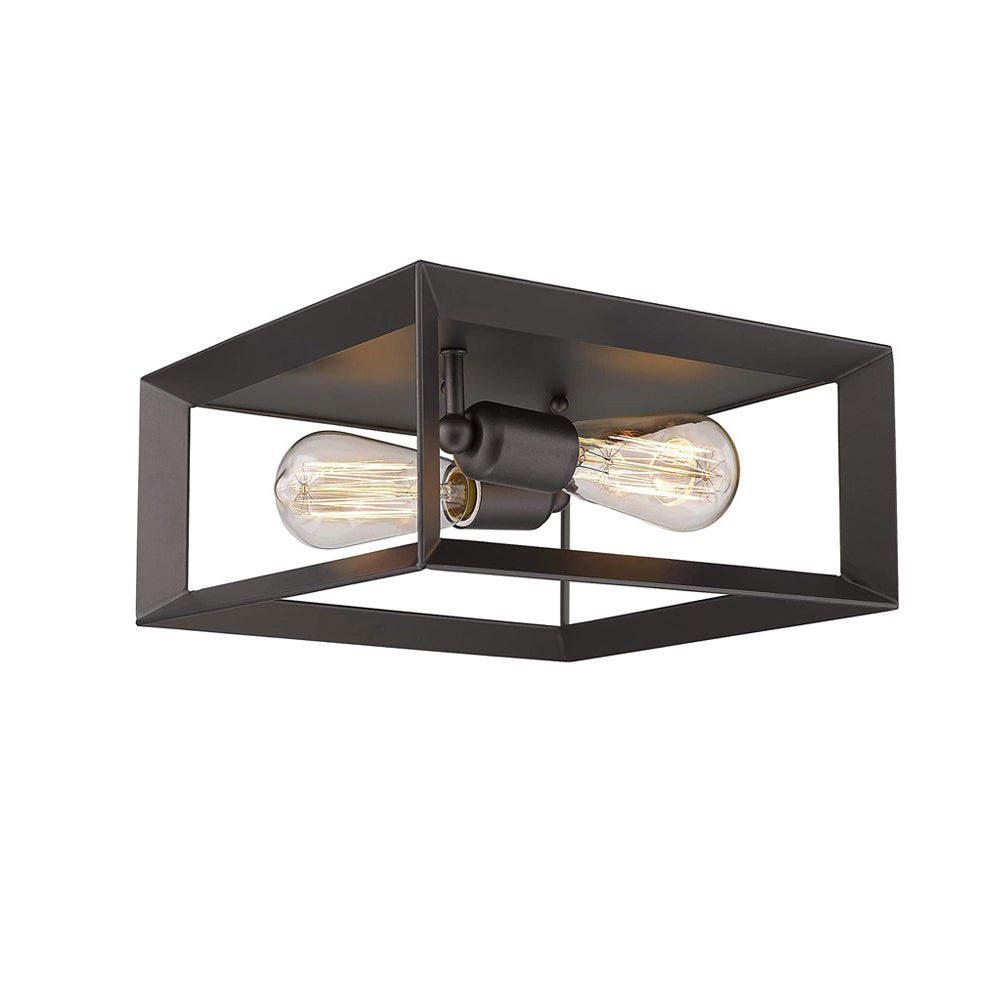 Square 2-Light Flush Mount Ceiling Light | Chandelierias, Flush Mount ...