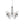 Chandelierias-Traditional 5-Light Clear Glass Curved Arm Chandelier-Chandeliers-Black-5 Bulbs