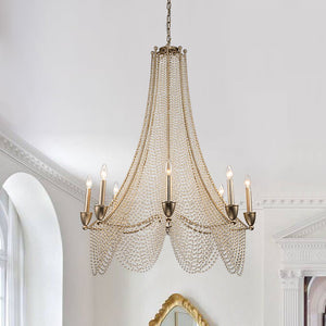 Chandelierias-Vintage Luxury Crystal Candle Style Empire Chandelier-Chandeliers-8 Bulbs-