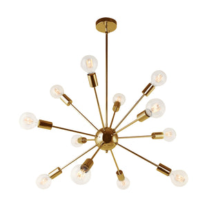 Chandelieria-Contemporary Glass Globe Sputnik Chandelier-Chandelier-Brass-12 Bulbs